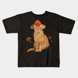 Cottagecore Aesthetic Cat Streams Kids T-Shirt